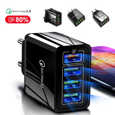 

Willstar QC 30 4 Ports Adapter Quick Charge USB Charger Wall Charger Mobile Phone Fast Charger Home Travel Adapter EUUSUK Plug