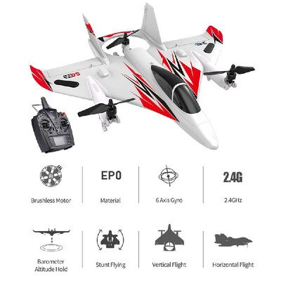 

JJRC MO2 24G 6CH 3D6G RC Airplane Brushless Multi-motor Vertical Takeoff Outdoor Stunt LED RC Glider Fixed Wing Aircraft RTF