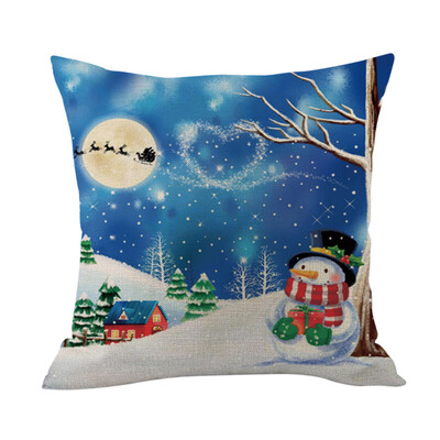 

Tailored Merry Christmas Cushion Cover Square Pillow Case Home Decor