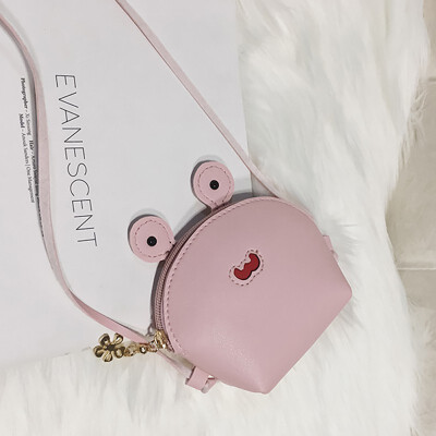 

PU Mini Cartoon Animal Design Zipper Crossbody Bags Handbag Fashion Girls Children Bags for women 2019 Shoulder Messenger Bag