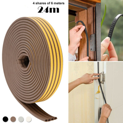 

Durable 24M D Shape Car Door Window Trim Edge Moulding Rubber Weatherstrip Seal Strip