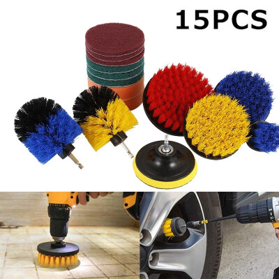 

15Pcsset Cleaning Disc Round Head Ball Brush Electric Soft&Hard Hair Cleaning Brush Electric Disc Electric Tool