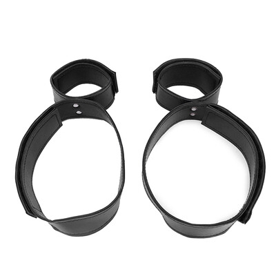 

1 Pair Women Men Leather Wrist Leg Restraint Strap Self-adhensive PVC Hand Thigh Bondange Band Adults Sexy Toys