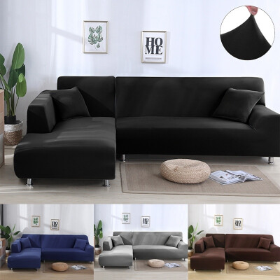 

Shape Stretch Solid Color Sofa Cover Sectional Corner Elastic Couch Covers Decor