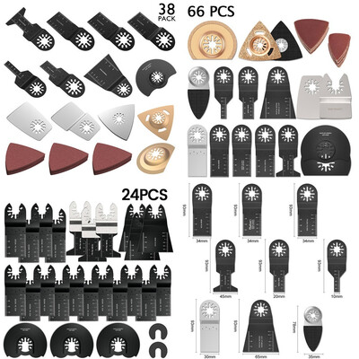 

243866PCS Saw Blades Mix Oscillating Wood Cutting Tool for Fein Multimaster Dremel Makita Bosch Rockwell