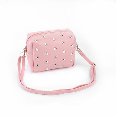 

Fashion Lightweight Faux Leather Rivet Shoulder Bag Women Shopping Pouch Handbag