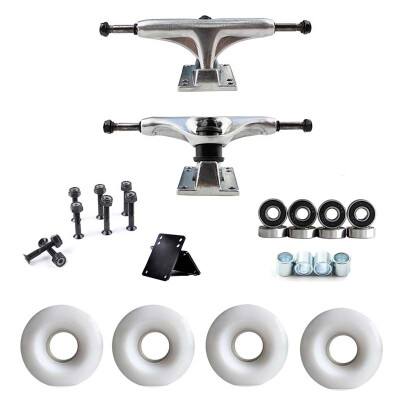 

Skateboard 5 Inch 5532mm Trucks Wheels Set Holders Brackets Kit Combo Set