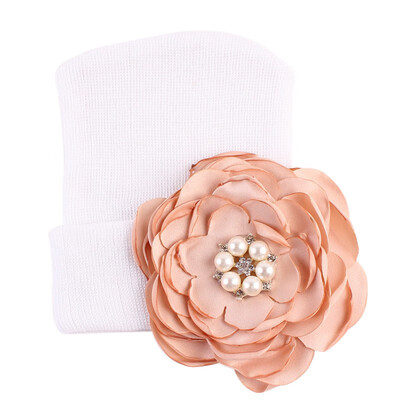 

Baby Hat Cute Flower Hedging Striped Hat For Girls 5 Colors Winter Warm Knit Soft Baby Hat