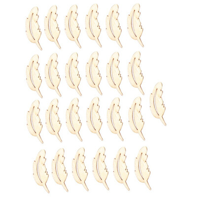 

DIY Rustic Woods Leaves Feathers Shape Flowers Decoration Wall Hanging Pull Ornaments Christmas Decoration for Children 25pcs