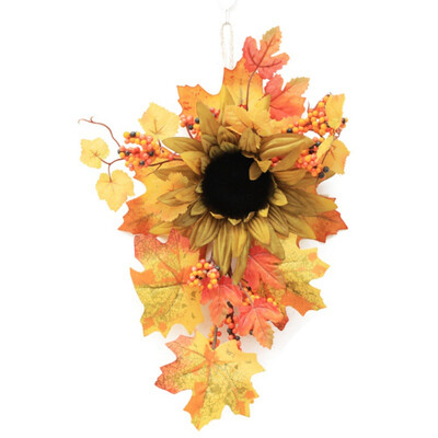 

Halloween cutting door hanging maple leaf ornaments harvest festival rattan desktop decoration bar counter pumpkin ornament