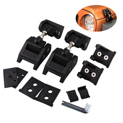 

Replacement For Jeep Wrangler JK 2007-2015 Engine Hood Lock Latch Buckle Set 1 Pair Bonnet Latch