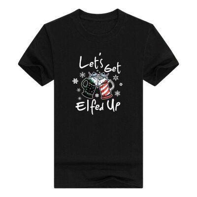 

Funny Christmas Gifts Lets Get Elfed up Juniors Top Men s T-Shirt