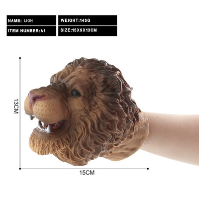 

Siaonvr Simulation Animal Head Model Hand Puppet Toy Doll Gloves Baby Child Gift