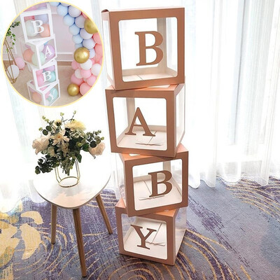 

Transparent Box Latex Balloon BABY Box for Boy Girl Baby Shower
