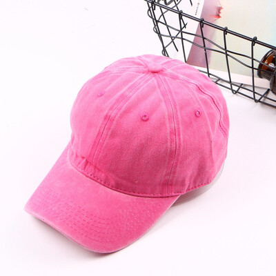 

Korean version of baitou do old baseball cap water wash denim eaves hat female male students street hipster hat summer