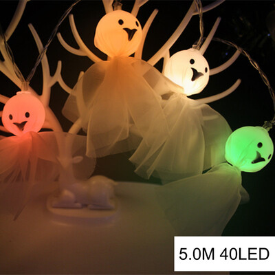 

UpperX 5M 40LED Ghost String Lights For Halloween Party Decor Halloween String Light Garden Decoration