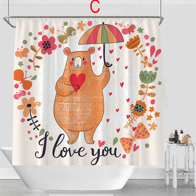 

Gobestart Digital Printing Creative Scenery Shower Curtain Bathroom Fabric Shower Curtain