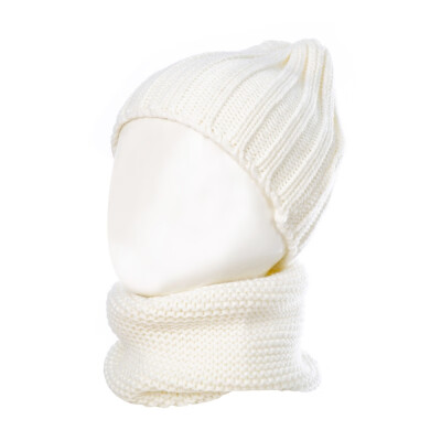 

2Pcs Solid Kids Cap Scarf Autumn Winter Newborn Baby Knitted Hats Scarves Set Boys Girls Warm Knitted Beanie 0-3Y