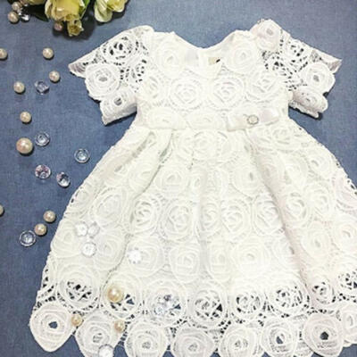 

Kids Toddler Baby Girls Lace Tutu Dress Floral Party Wedding Princess Dresses