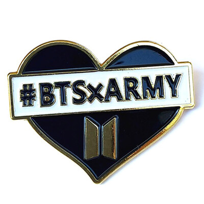 

Kpop BTS Bangtan Boys Clothes Hats Metal Badge Brooch Heart Shape Enamel Brooch Pin Cute Accessories