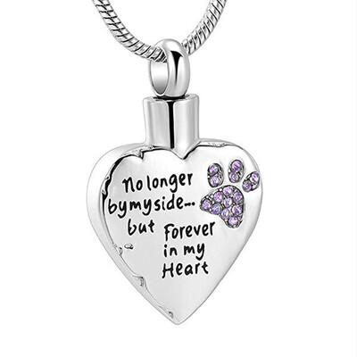 

Pet ashes Necklace Heart-shaped Open Ashes Pendant