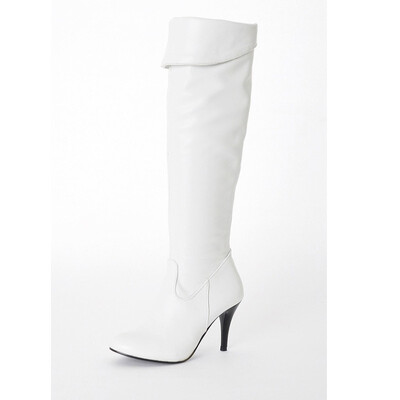 

IDIFU Womens Sexy Plain Round Toe Stiletto High Heel Side Zipper Over the Knee Long Biker Boots Shoes
