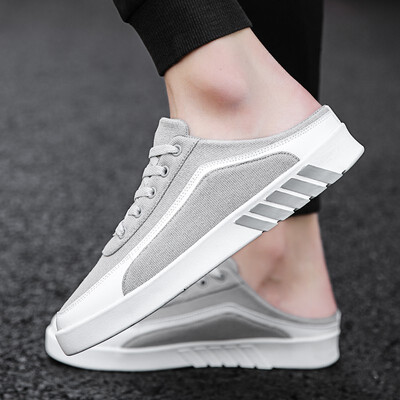 

Summer word drag mens lazy baotou half slippers tide Korean version of the man word sandals wild personality beach shoes