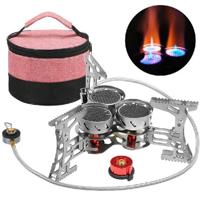 

8000W Windproof Camping Stove with Gas Cartridge Adapter For Camping Hiking Traveling