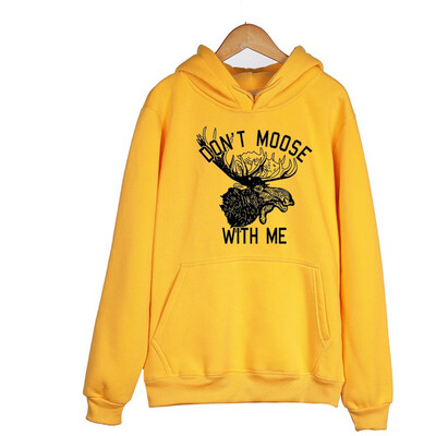 

Tailored Women Casual Ultra Soft Letter Print Full Sleeve Pullover Hooded Loose Blouse