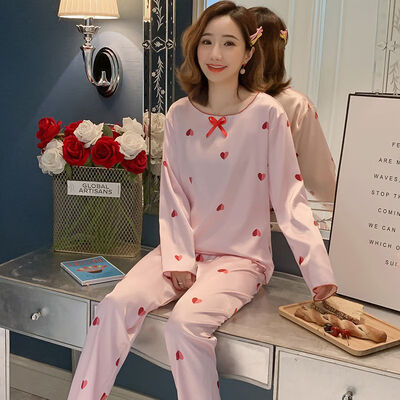 

Fashion Women Lingerie Set Cute Print Large Size Casual Set Home Service Casual Korean Princess Two-piece Pajama Set