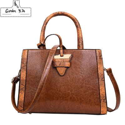 

Simple Style Elegant Ladies Shoulder Bag Solid Serpentine Pu Leather Satchels Fashion All-Match Female Daily Handbags