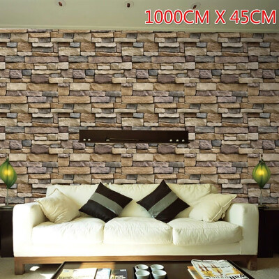 

3D Wall Paper Brick Stone Rustic Effect Self-adhesive Wall Sticker Home Decor 177 X 3937