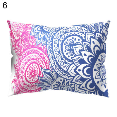 

Mandala Round Flower Pillow Case Cushion Cover Sofa Bed Car Cafe Office Decor