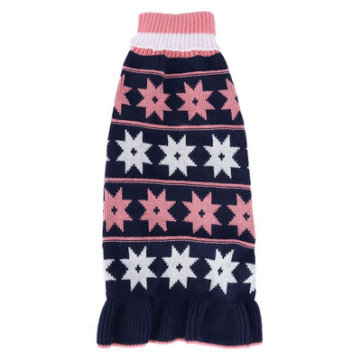 

Pet Dog Sweater Star Design Comfortable Dog Cat Winter Warm Turtleneck Coat Costume Clothes Pet Dog Clothing