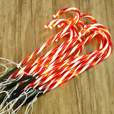 

10pcsset Candy Cane Pathway Lights Christmas Pathway Markers Outdoor Christmas Decoration