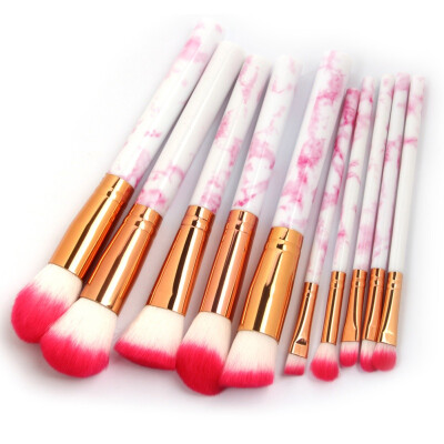 

10pcs Makeup Brush Set Foundation Powder Marble Make Up Brush Tool Kits Professional Women Brushes Eye Shadow Eyeliner Soft