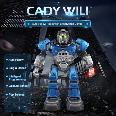 

JJRC R5 CADY WILI Intelligent Robot Remote Control Programmable Auto Follow Gesture Sensor Music Dance RC Toy Kids Gift