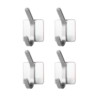 

4pcsset Hooks Set of 4 Towel Clothes Hooks Self-Adhesive Bath Hooks Space-saving Wall-mounted Sticky Hooks High Quality SS Hooks