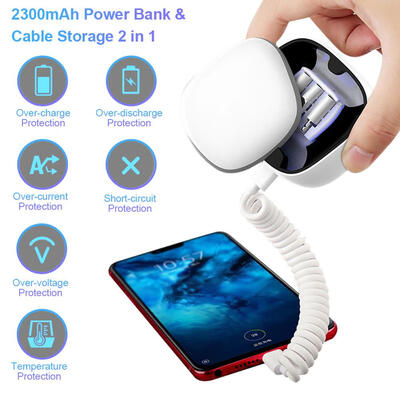 

Multi-Function Charging Data Transfer Cable Power Bank 2 In 1 Type-C To Lightning Micro USB Sync Spiral Cable For IOS Android