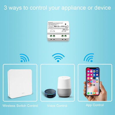 

Smart Light Switch with RF Wireless Switch&WiFi Relay 3 Ways to Control light lamps Amazon Alexa Google Home Voice Control