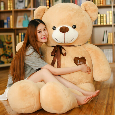 

Blue Castle Plush Teddy Bear Teddy Bear Doll Ragdoll Girl Panda Doll Hug Bear Cute Sleeping Pillow Doll Birthday Gift Girl 80cm Light Brown Ribbon