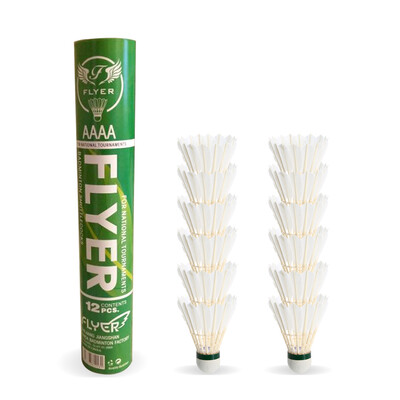 

12 Pack Goose Feather Badminton Shuttlecocks Durable Badminton Shuttlecock Birdies Balls White