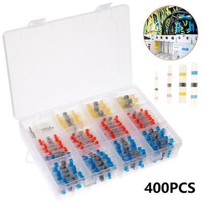 

400x Heat Shrink Butt Wire Connectors Solder Seal Sleeve Terminal Waterproof Kit