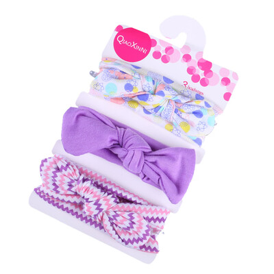 

3Pcs Baby Headbands Elastic Knotted Cotton Girls Hairbands Hair Accessory for Newborn Toddler Children Style 14