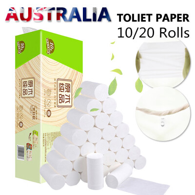 

1020 Rolls of Toilet Paper 3 Layers Raw Wood Pulpr Roll Paper Household Affordable Toilet Paper Hand Paper Coreless Roll Paper