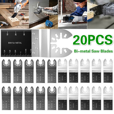 

Premium 2010pcs Mix Saw Blades Bi-metal Oscillating Multi Tool Saw Blade WhiteBlack