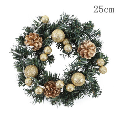 

40cm LED Christmas Wreath With Artificial Pine Cones Berries And Flowers Holiday Front Door Hanging Decoration Couronne Noel