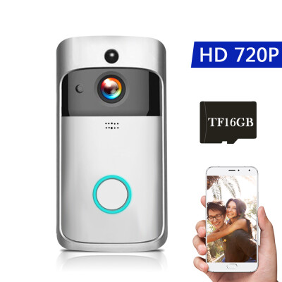 

WiFi Smart Wireless Security DoorBell Smart HD 720P Visual Intercom Recording Video Door Phone Remote Home Monitoring Night Vision