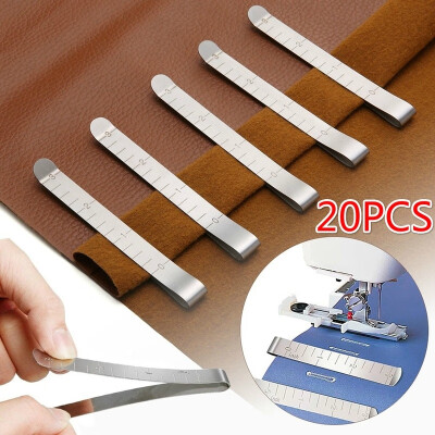 

20PCS Sewing Clips Stainless Steel Hemming Clips Measurement Ruler Quilting Supplies