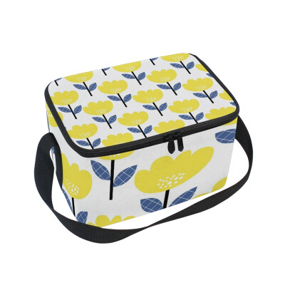 

ALAZA Lunch Box Insulated Lunch Bag Large Cooler Tote Bag Little Flower for Men Women Girls Boys